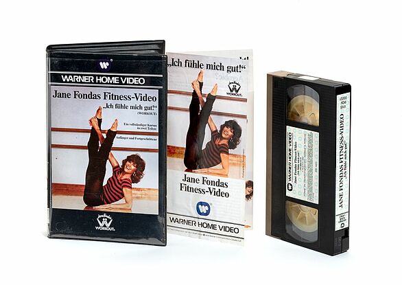 Veideokassette aus den 1980ern mit einem Workout von Jane Fonda