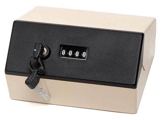 Zähler für Telefoneinheiten in beige schwarz